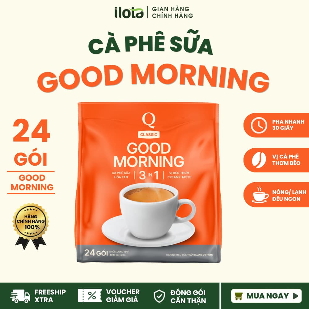 Растворимый кофе 3-в-1 Good Morning (Trần Quang), 24 пакетиков