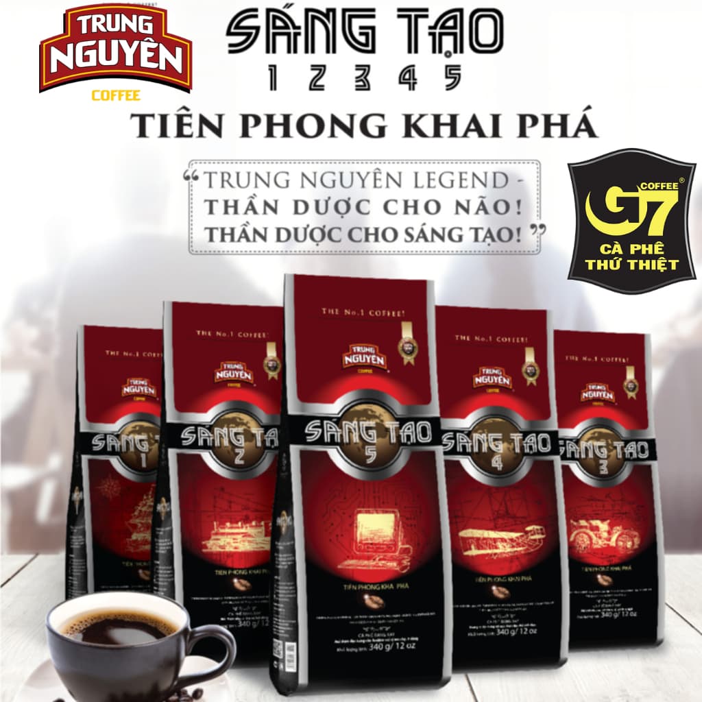 Молотый кофе, линейка Sáng Tạo 1-2-3-4-5