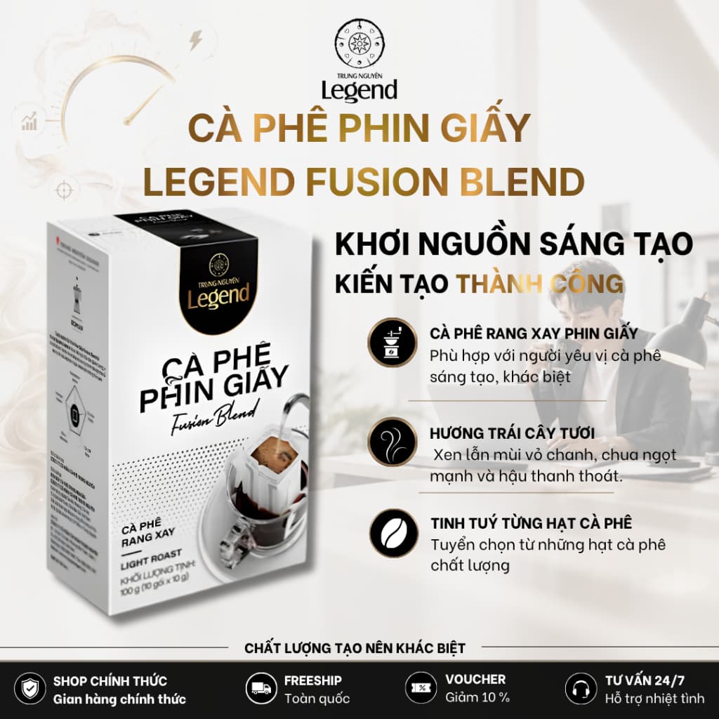 Дрип-пакеты бренда Trung Nguyên Legend, 10 пакетиков