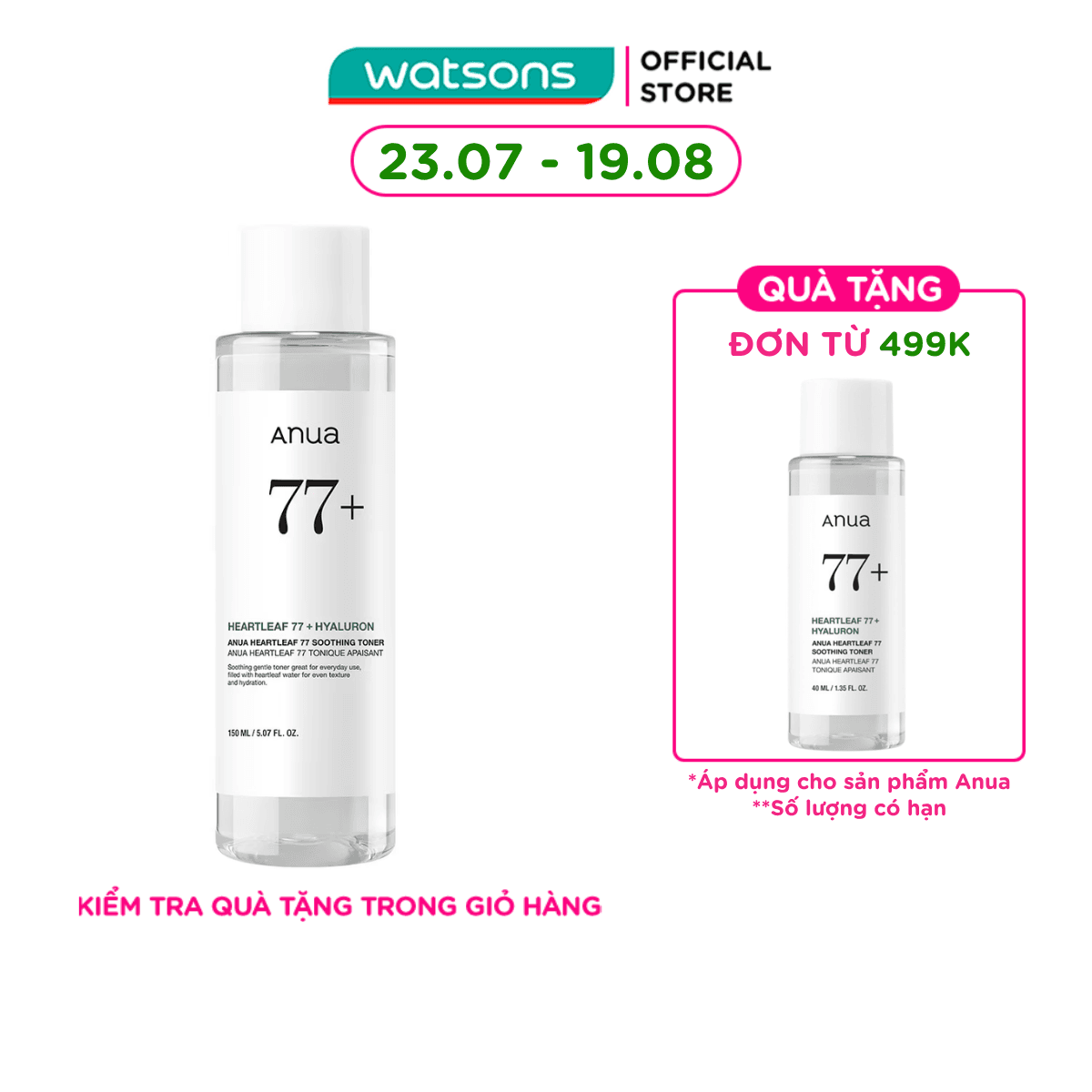 Anua Nước Hoa Hồng Diếp Cá Heartleaf 77 Soothing
