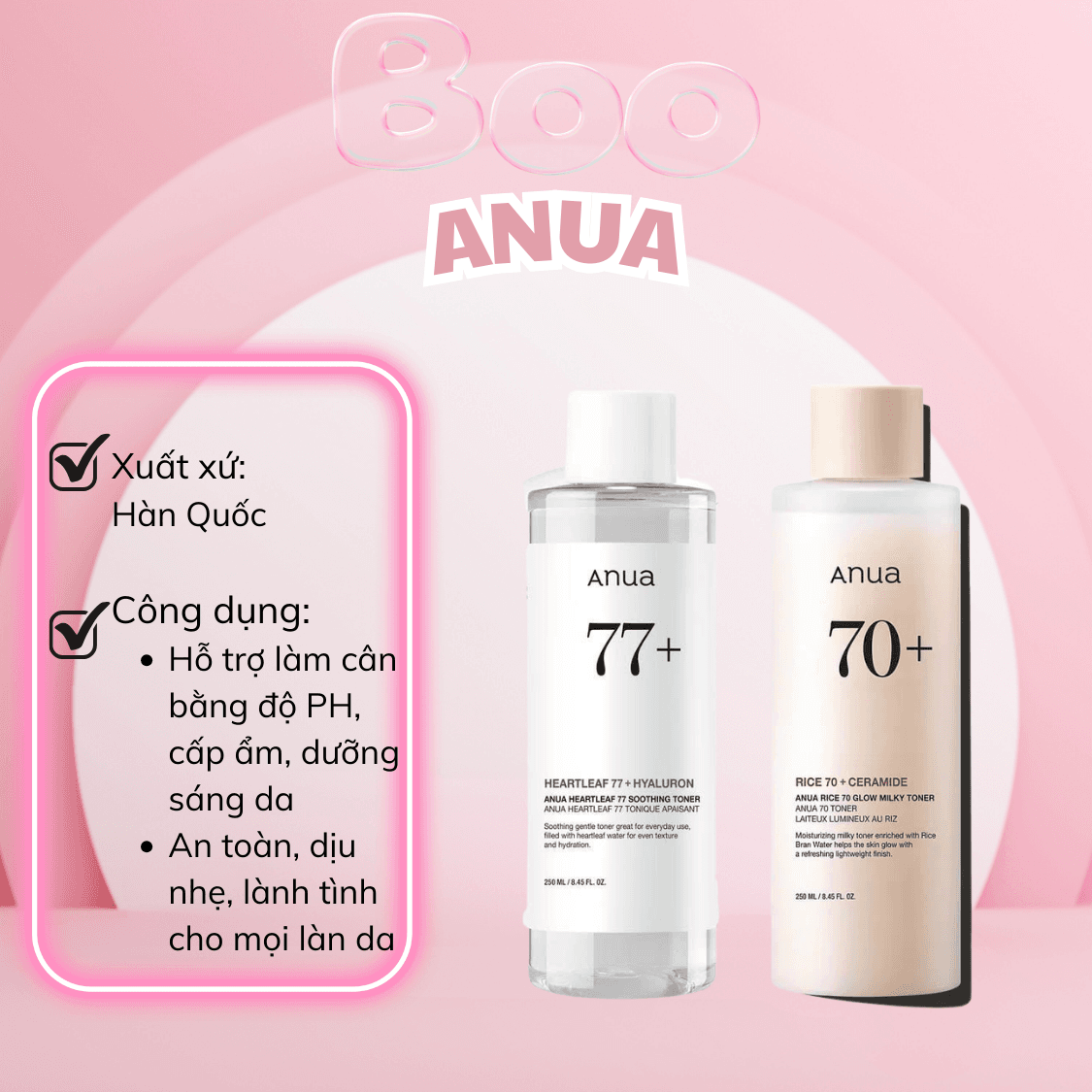 Anua Nước Hoa Hồng Dưỡng Ẩm & Làm Dịu Da, 250ml