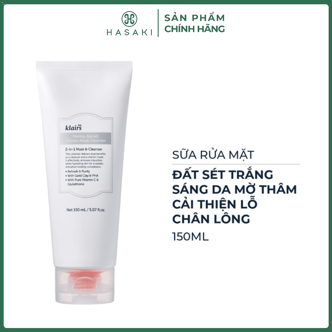 Dear Klairs Sữa Rửa Mặt Dưỡng Sáng & Cải Thiện Lỗ Chân Lông