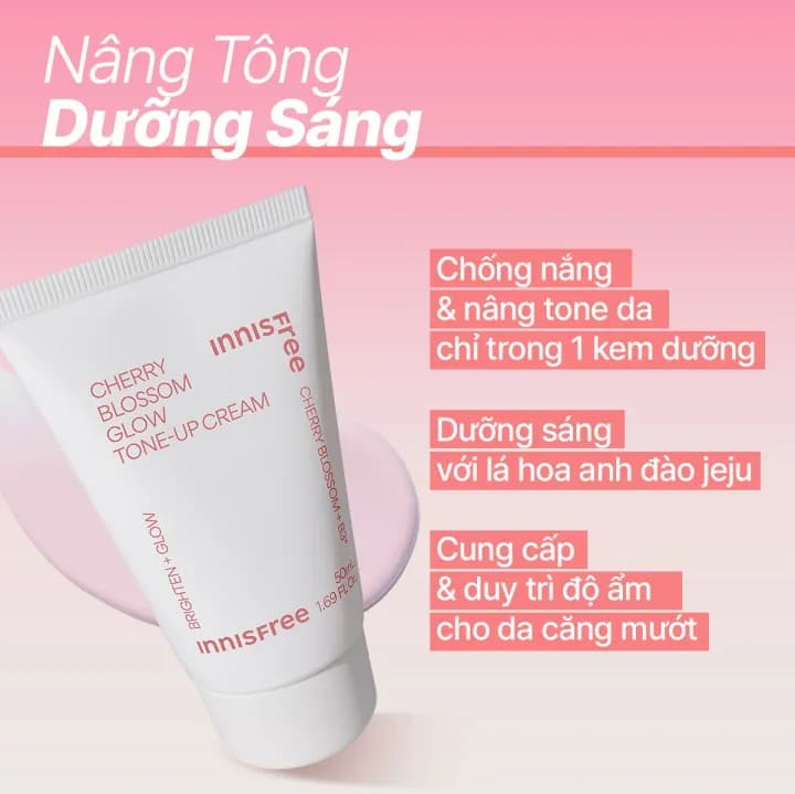 Innisfree Cherry Blossom Tone Up Cream, 50 мл — фото 4