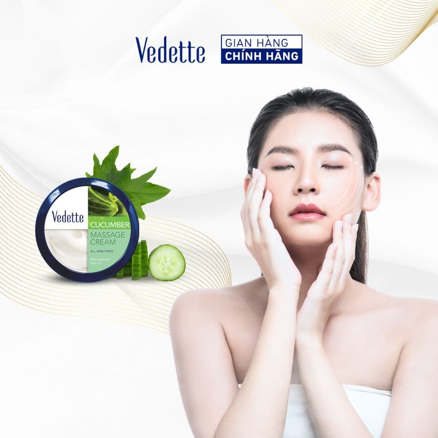 Vedette Kem Massage Dưa Leo, 145ml