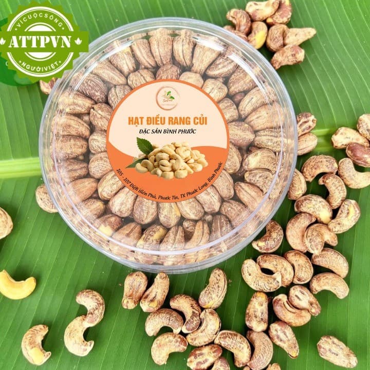 500Grm Hạt Điều Rang Muối Bình Phước Xếp Hoa Loại 1 - Béo, thơm, ngon