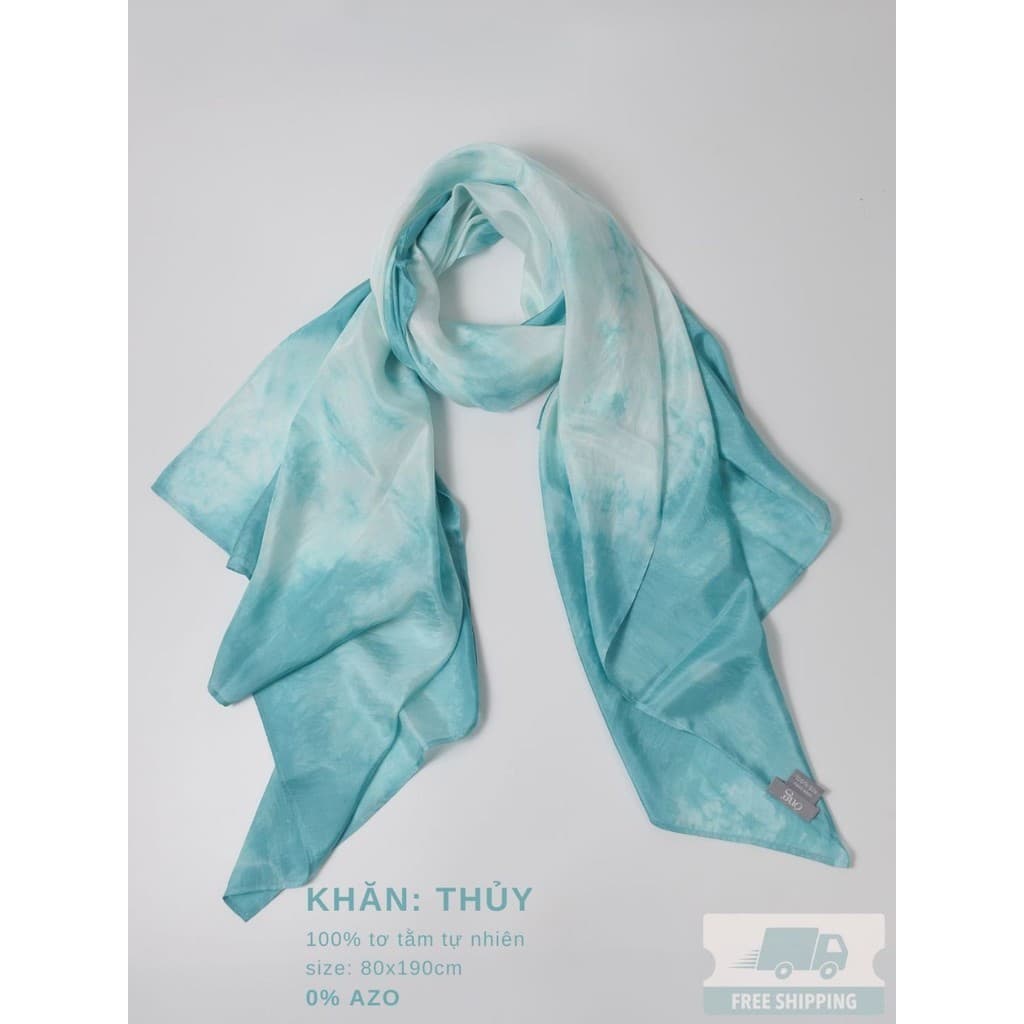 Khăn quàng cổ từ lụa tơ tằm tự nhiên, thuộc tính Thổ