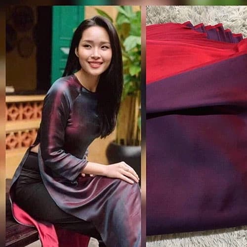 Vải Lụa Tơ Tằm may áo dài satin trắng Palacesilk, dệt thủ công