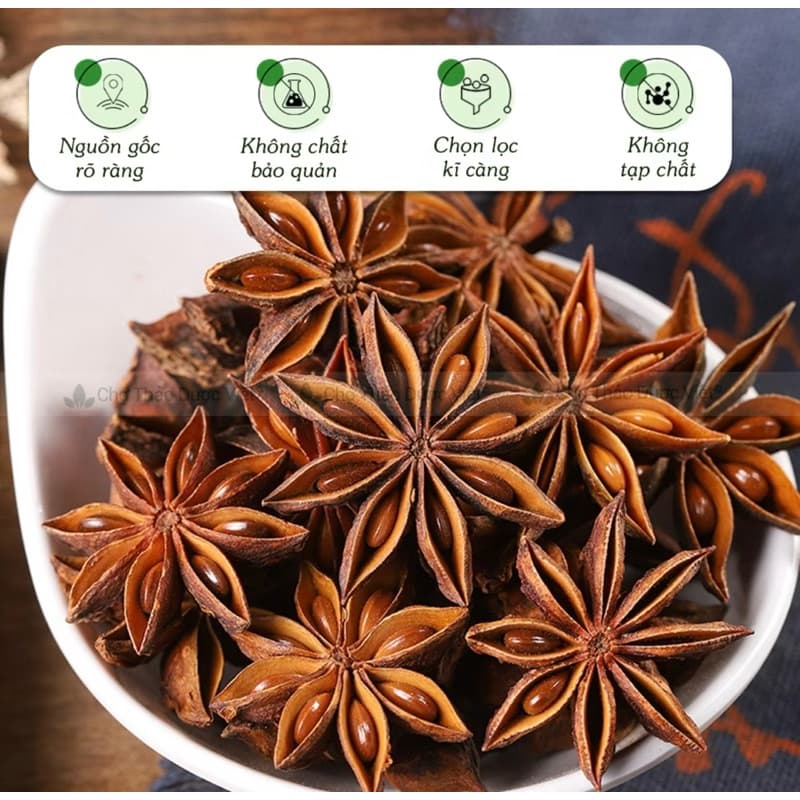 1kg Hoa hồi Lạng Sơn (đại hồi loại 1), làm gia vị thơm ngon, đậm đà