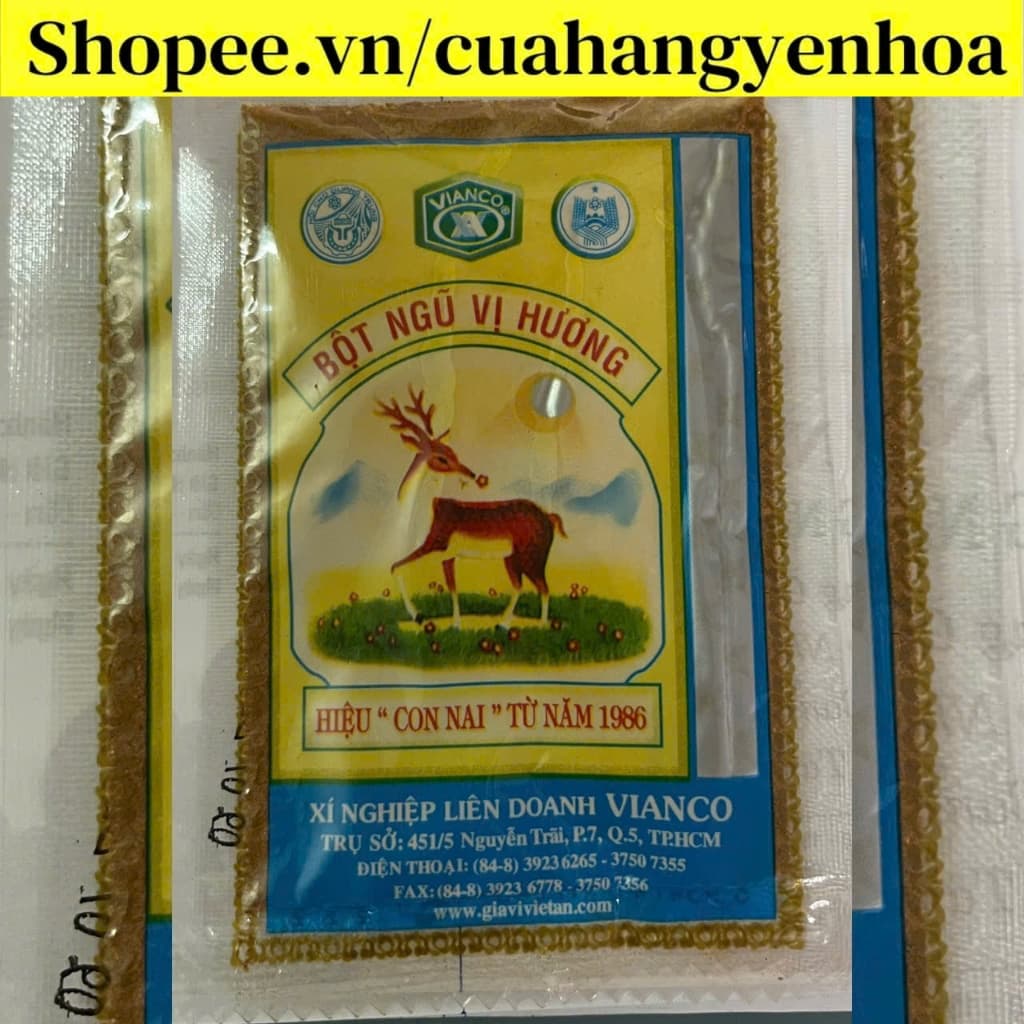 Bột Ngũ Vị Hương Hiệu Con Nai, gói 10gam