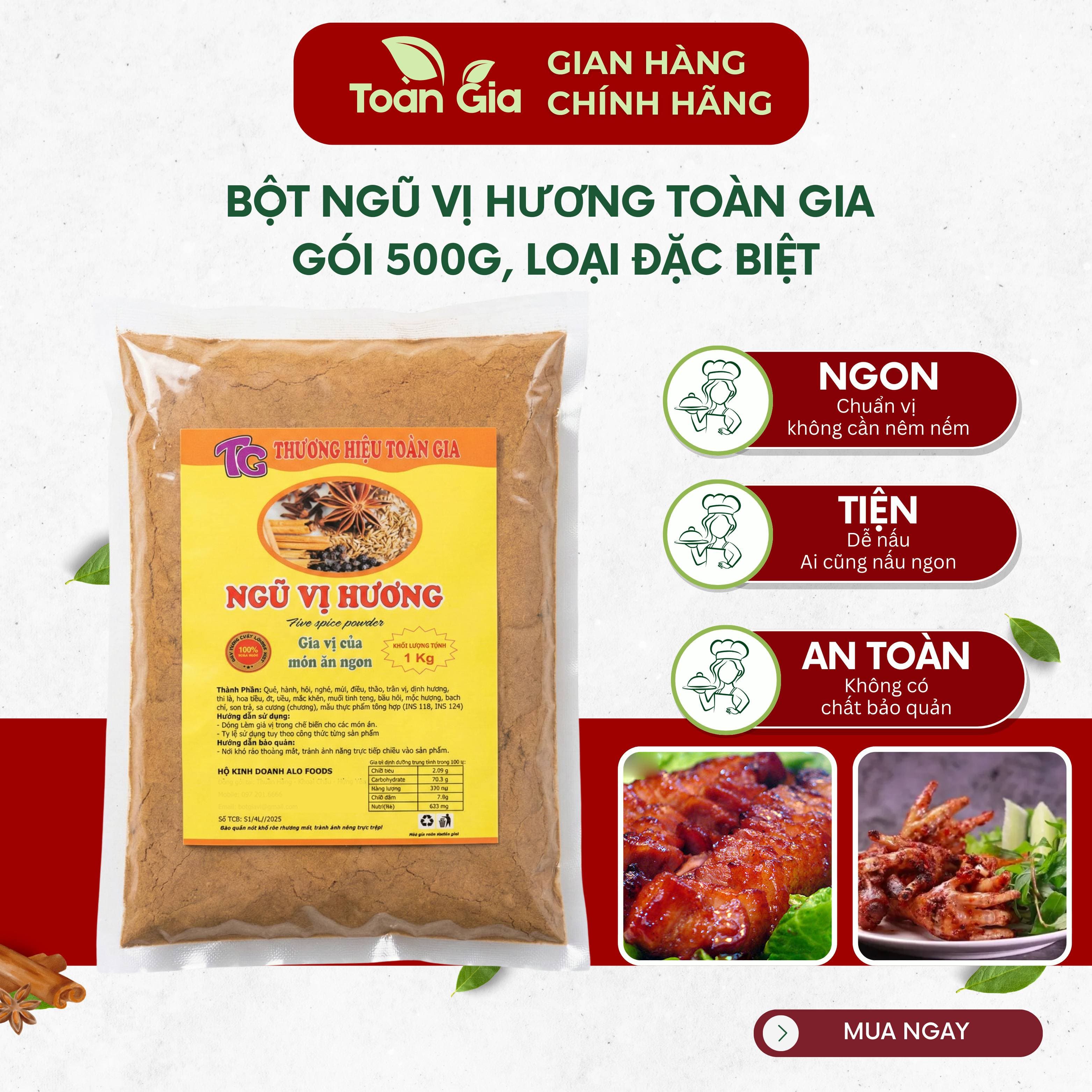 Bột Ngũ Vị Hương Đặc Biệt, 500g