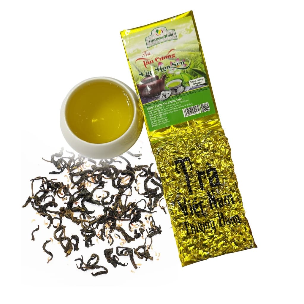 Trà Tân Cương Ướp Sen Tây Hồ, 100g