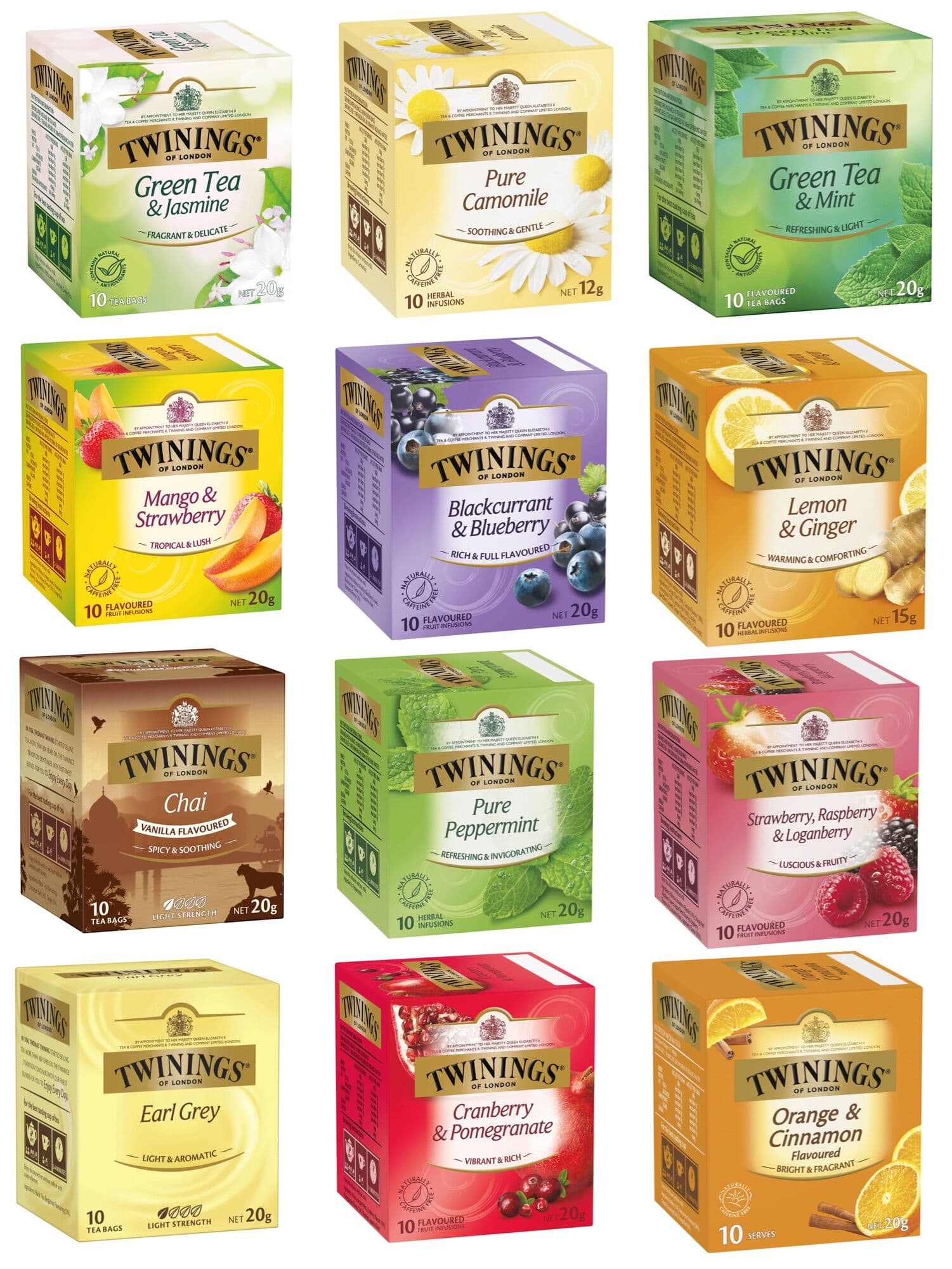 Twinings of London Trà Túi Lọc Các Vị Trái Cây