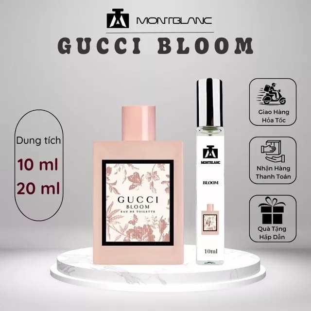 Nước hoa nữ Bloom chai 100ml lưu hương lâu, sang trọng, thanh lịch, Montblanc